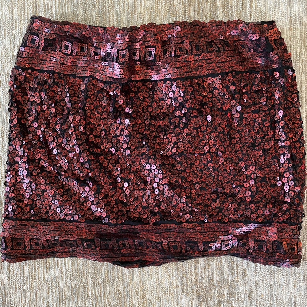 Sequined mini skirt